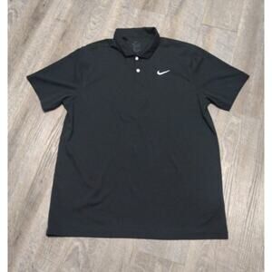 Medium-Nike Men's DRI-FIT Tennis Court Heritage "Nike Polo" Black CU9792-010 XL
